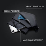 Load image into Gallery viewer, Premium Black Waterproof Cross Body Bag
