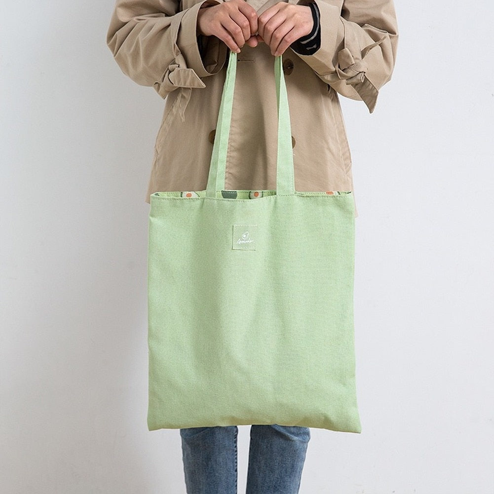 New Millet Wheat Fabric Double-sided Tote Bag