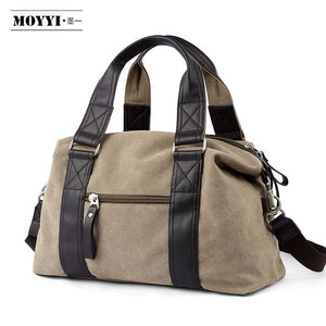 Casual Canvas Leather Travel Bag