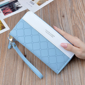 Geometric Luxury Brand Leather Wallet