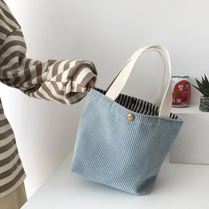 Corduroy HandBags Reusable