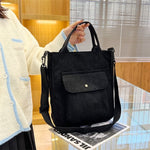 Load image into Gallery viewer, Women Corduroy Shoulder Tote Bag
