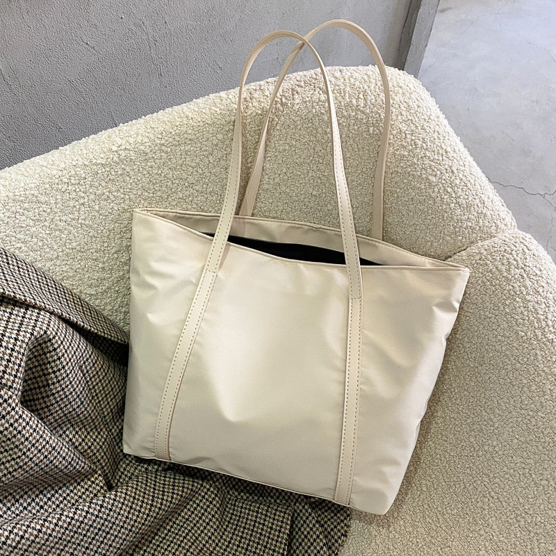 Simple Solid Color Shoulder Bag