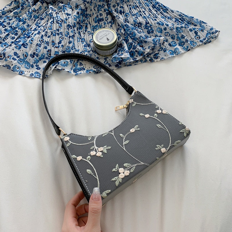 Summer Lace Floral Stitching Shoulder Bag