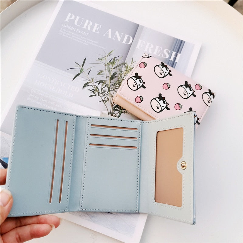 Cow Pu Leather Cartoon Anime Wallet