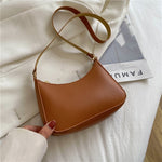 Load image into Gallery viewer, Retro Solid Color PU Leather Shoulder Underarm Bag
