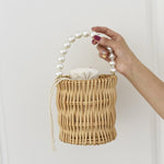Load image into Gallery viewer, Round Straw Bucket Bag
