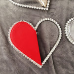 Load image into Gallery viewer, Diamond Red Heart Evening Clutch
