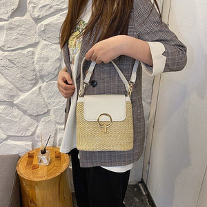 Fashion Straw Shoulder Messenger Bag