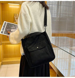 Load image into Gallery viewer, Women Corduroy Shoulder Tote Bag

