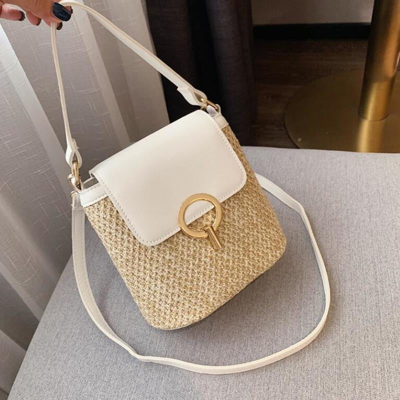 Fashion Straw Shoulder Messenger Bag