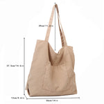 Load image into Gallery viewer, Women Corduroy Tote Bag
